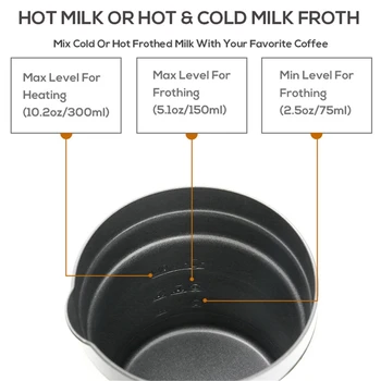 Spumant de lapte Electric Vapor Spumă Moale Filtru Pentru apă Caldă /Rece Spumă Cafea Cappuccino Latte Non-Stick UE Plug